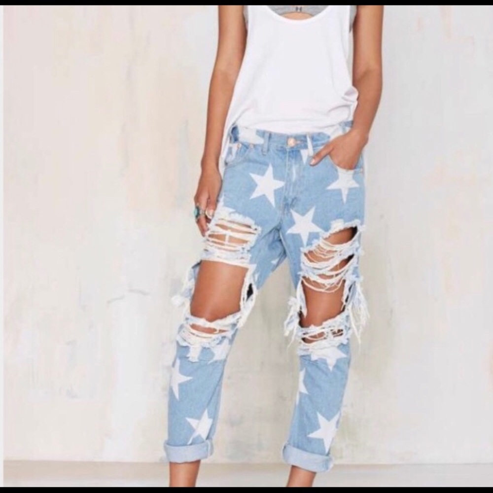 One Teaspoon Le Punk Saints Boyfriend Jeans